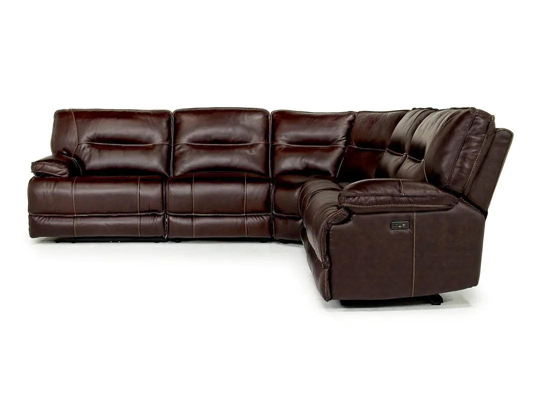 Retreat 5 Piece Power Sectional With Power Armless Recliner