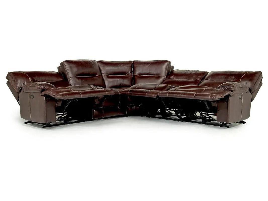 Retreat 5 Piece Power Sectional With Power Armless Recliner